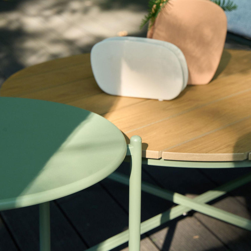 Novella Grey Fabric 4 Seater Round Garden Lounge Set-3