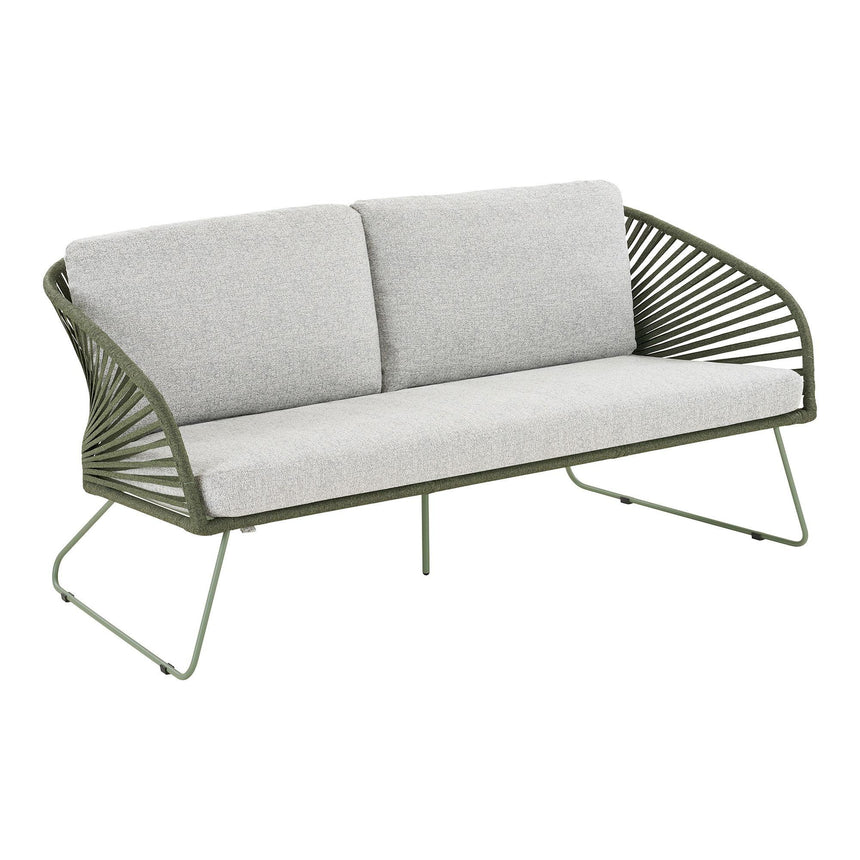 Novella Grey Fabric 4 Seater Round Garden Lounge Set-5