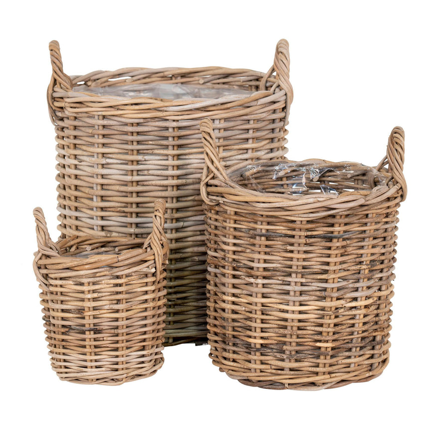 Sema Natural Kubu Rattan Set of 3 Baskets-2