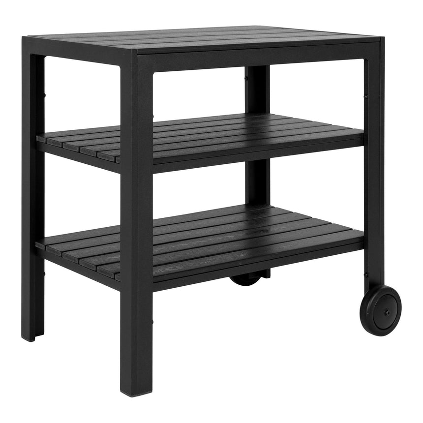 Taormina Black Wood Tea Trolly-5