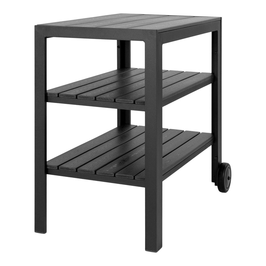 Taormina Black Wood Tea Trolly-7