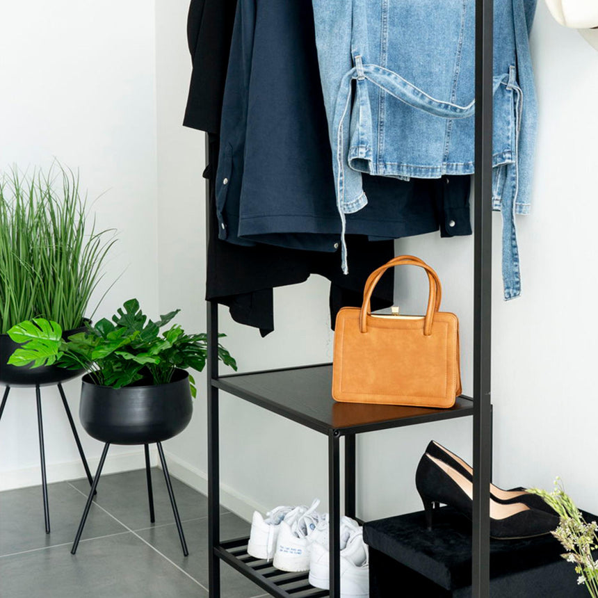 Ardola Black Steel Set of 2 Flowerpots-3