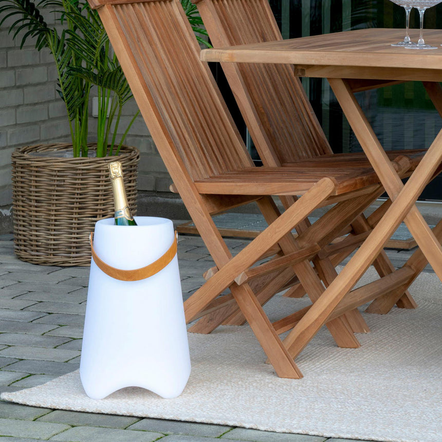 Bristol White Led Wine Cooler-4