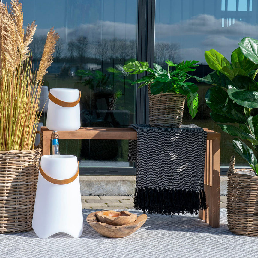 Bristol White Led Wine Cooler-5