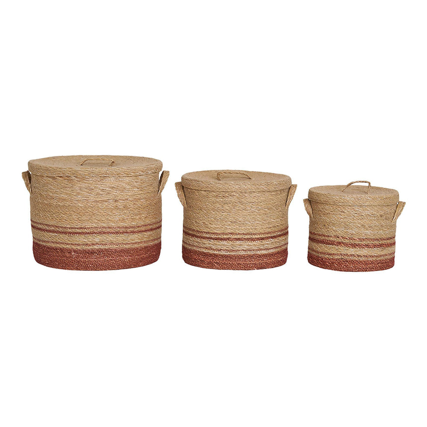 Budoni Natural Seagrass Basket - Set of 3 -4