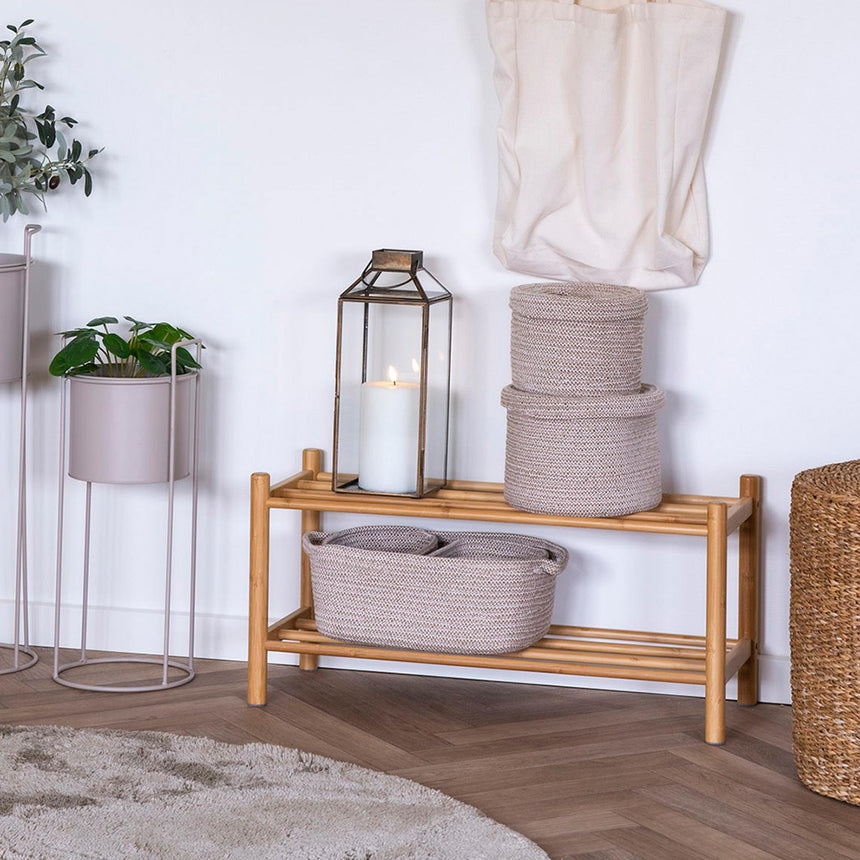 Cadima Beige Cotton Basket (Set of 3)-4