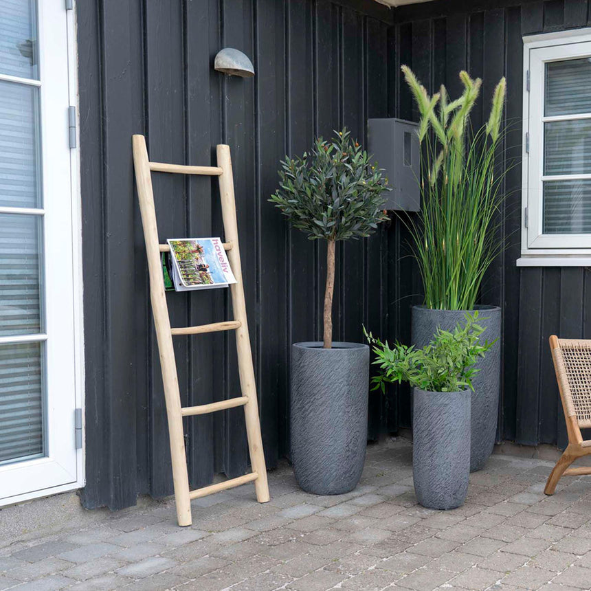 Decorative Natural Teak Ladder-4