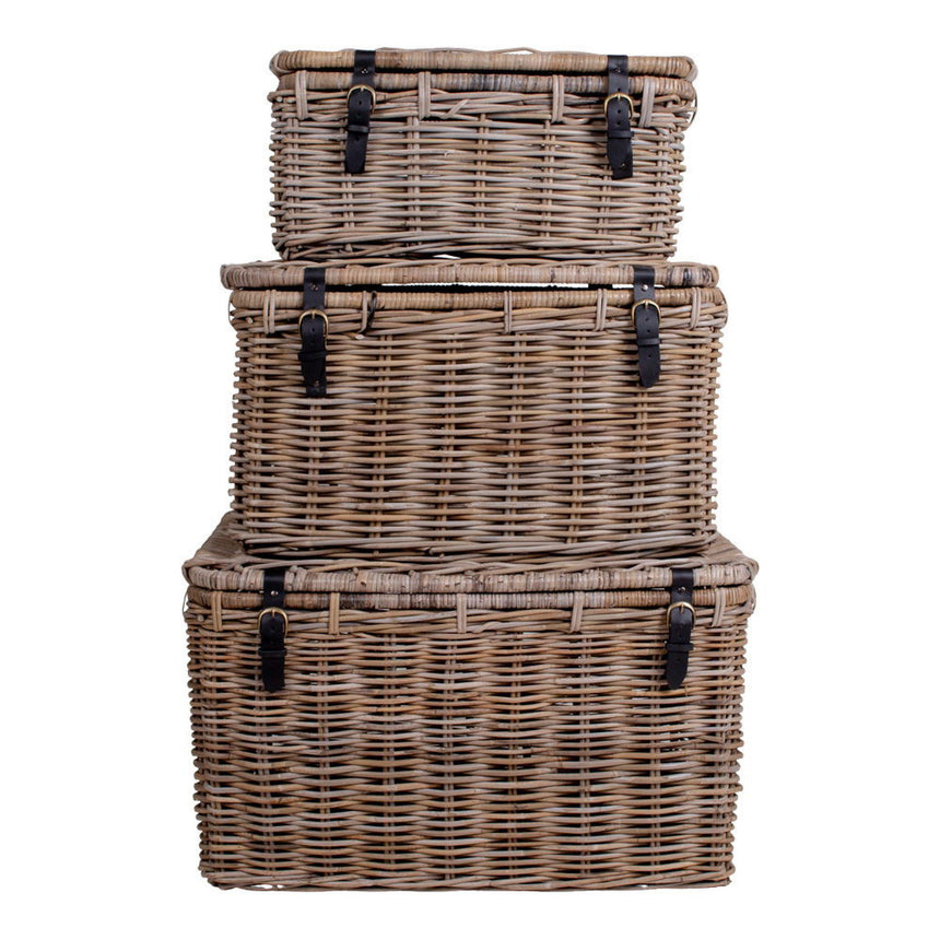 Depok Kubu Rattan Set of 3 Storage Trunk-4