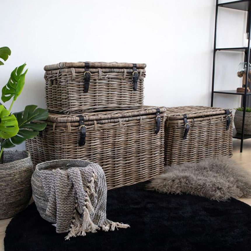 Depok Kubu Rattan Set of 3 Storage Trunk-7