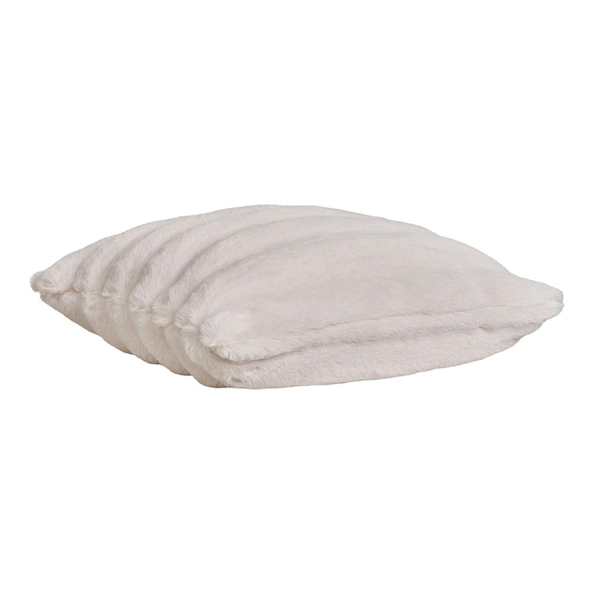 Galena White Fabric Artrificial Cushion-2