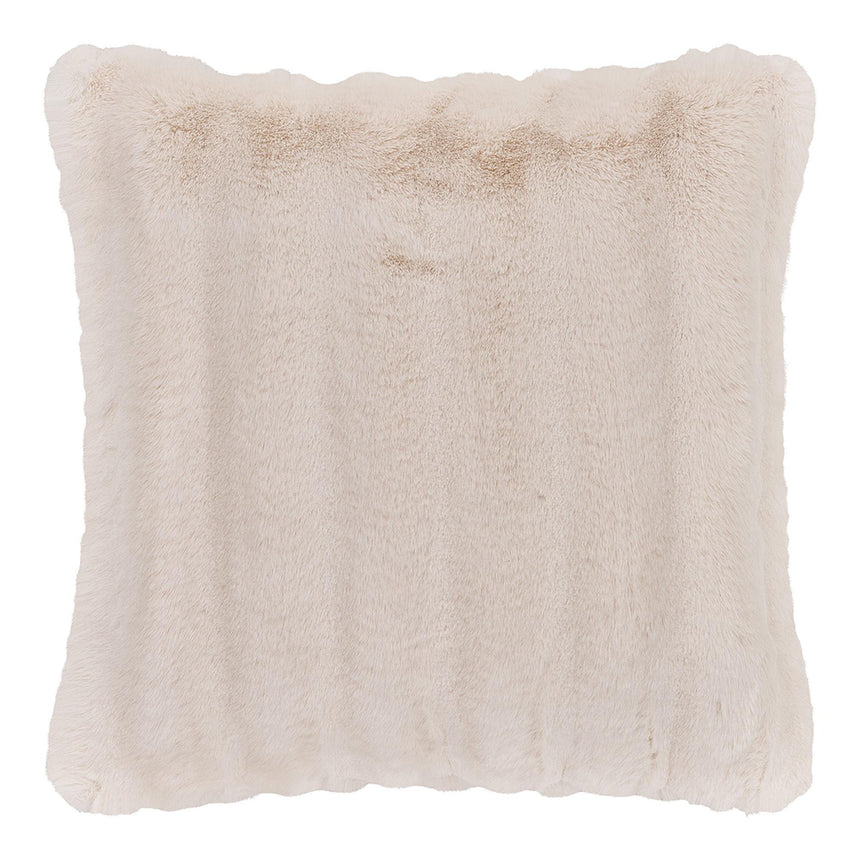 Galena White Fabric Artrificial Cushion-3