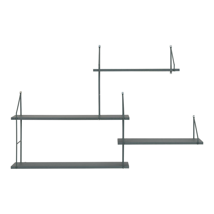 Harlem Green Metal Wall Shelf-3