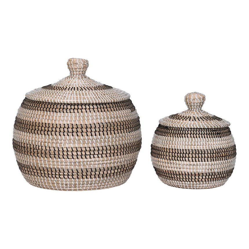 Ipoh Natural Seagrass Set of 2 Baskets-3