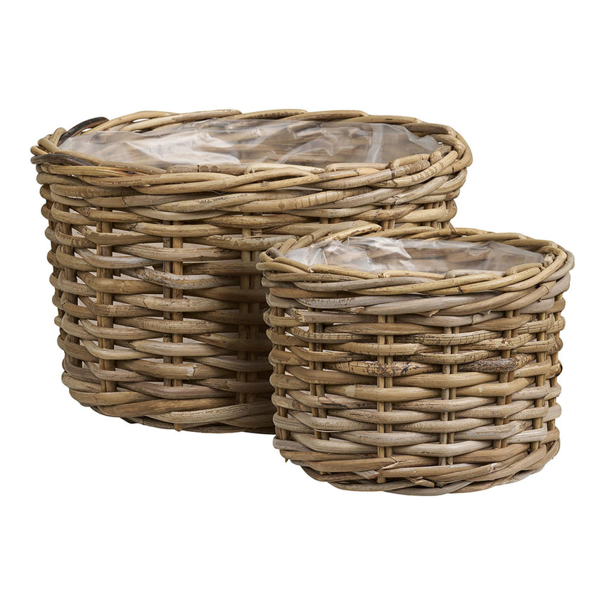 Kalak Natural Kubu Rattan Basket - Set of 2-2