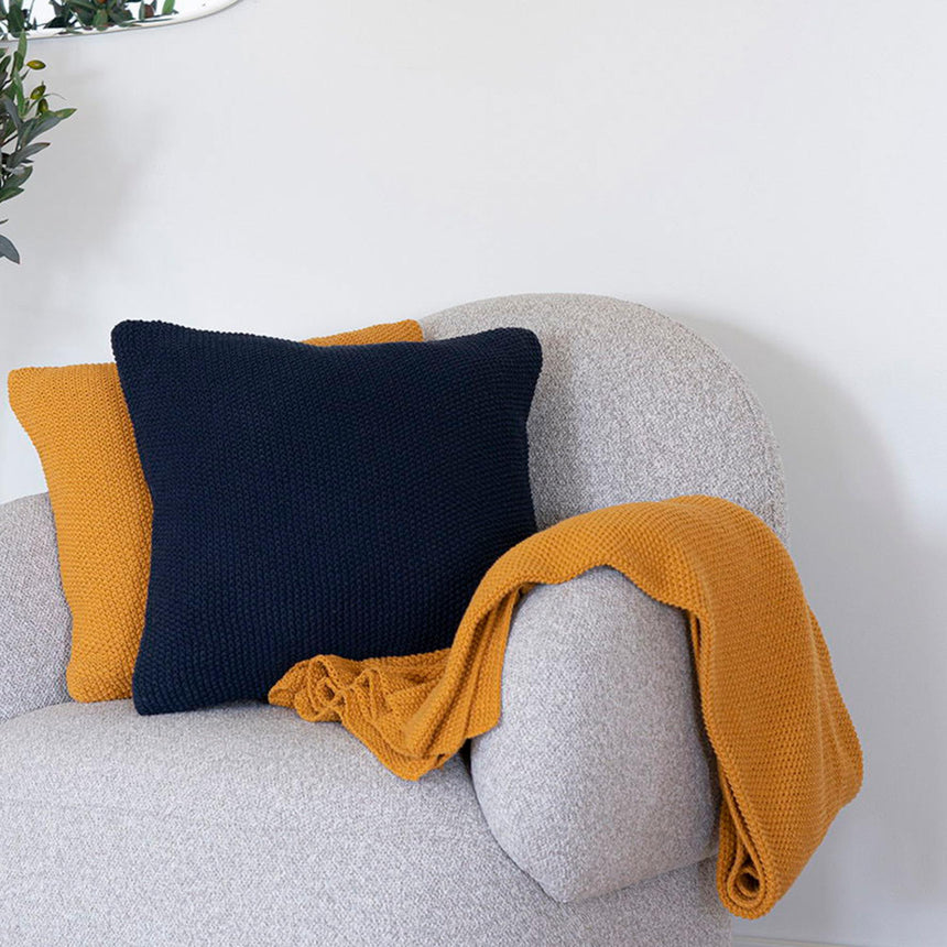 Santos Yellow Fabric Cushion-5