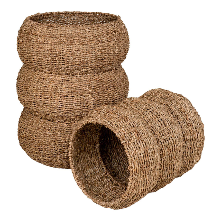 Sarbas Natural Seagrass Set of 2 Baskets-2