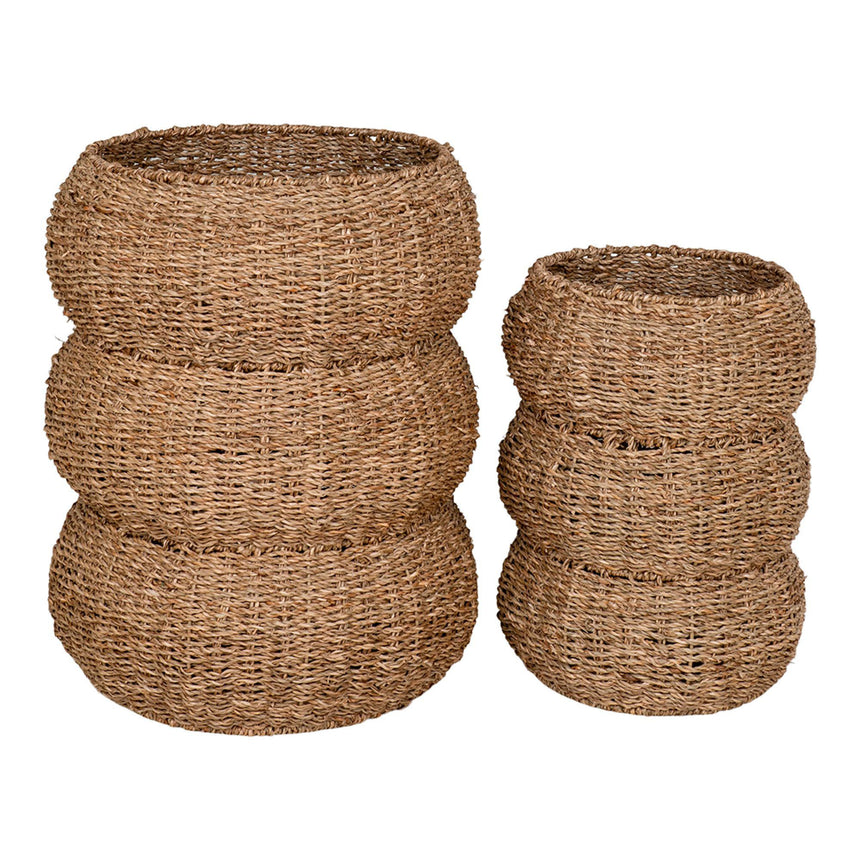 Sarbas Natural Seagrass Set of 2 Baskets-3