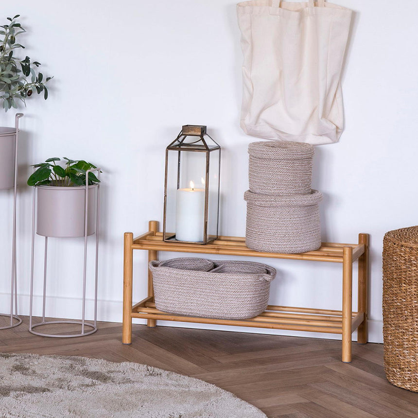 Sebal Beige Cotton Basket (Set of 2)-5