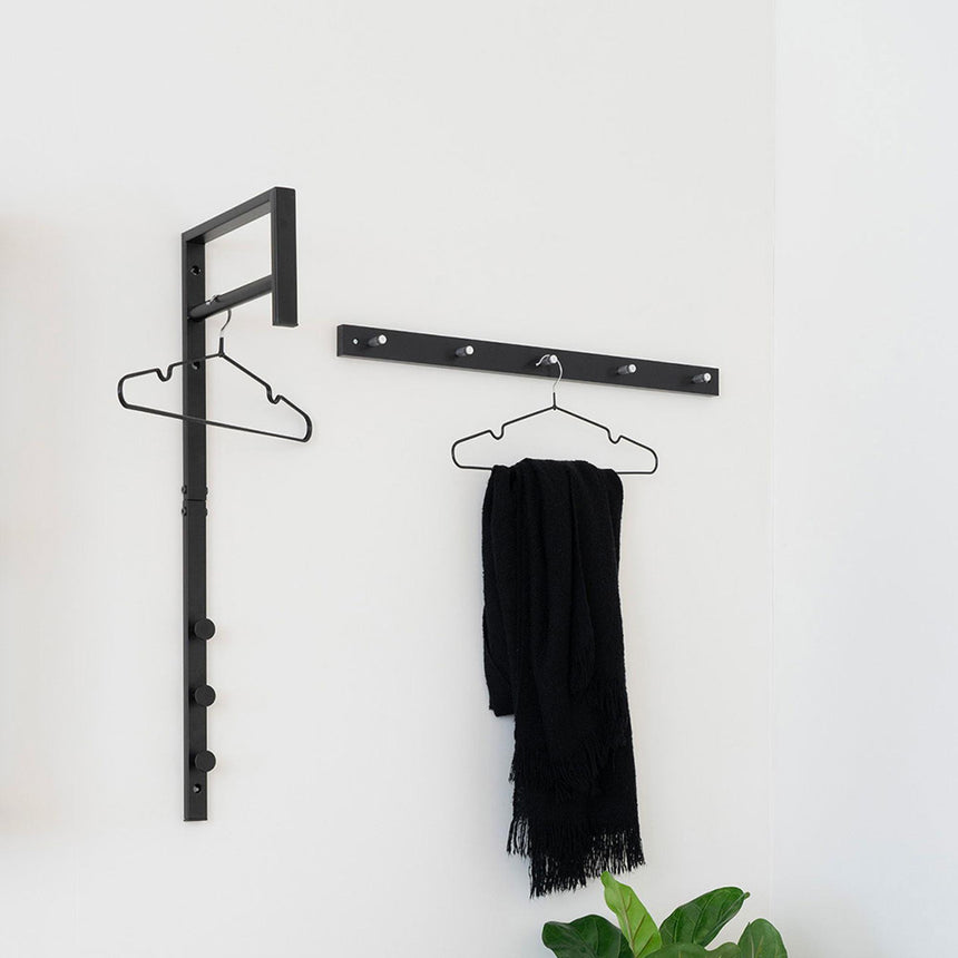 Trento Black Metal Clothes Rack-3