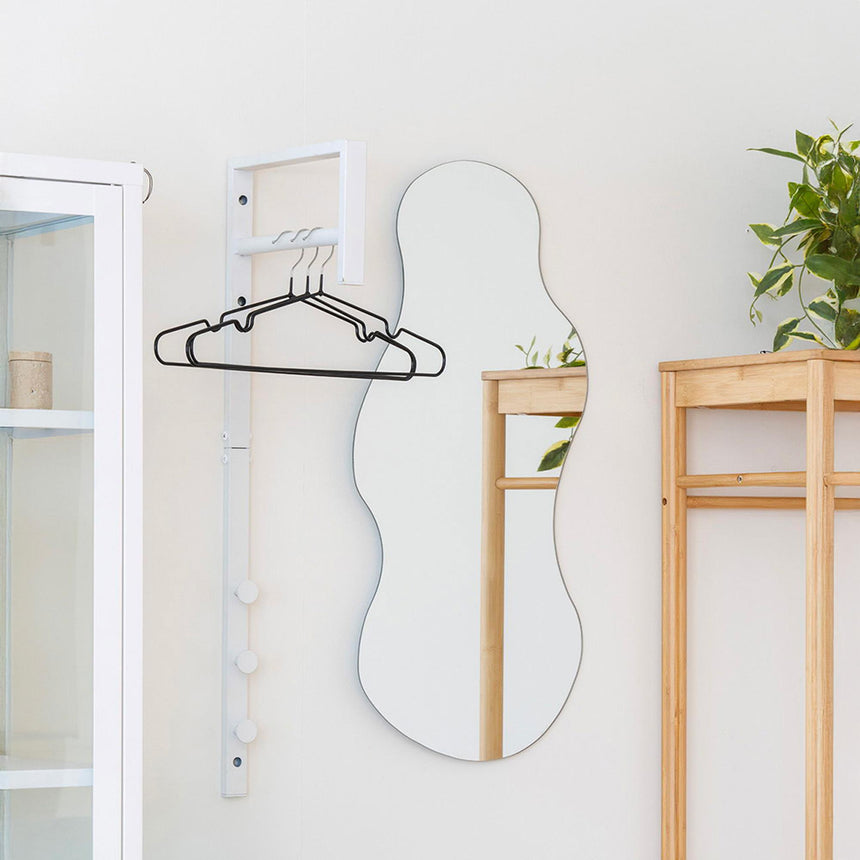 Trento White Metal Clothes Rack-3