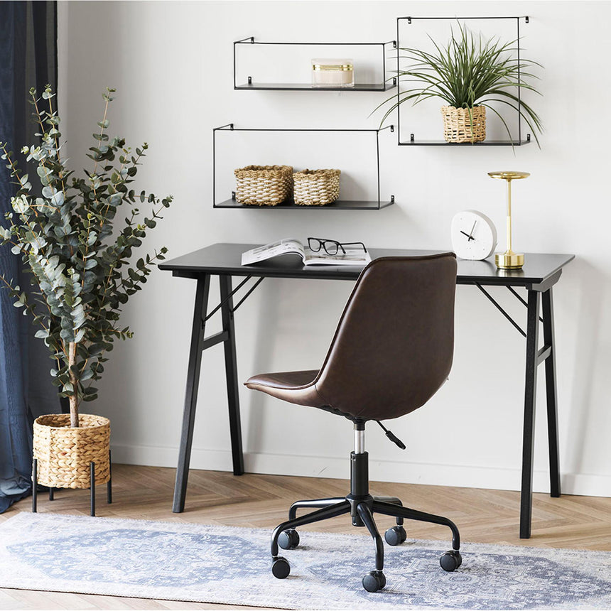 Ulmo Black Metal Wall Shelf - Set of 3-4