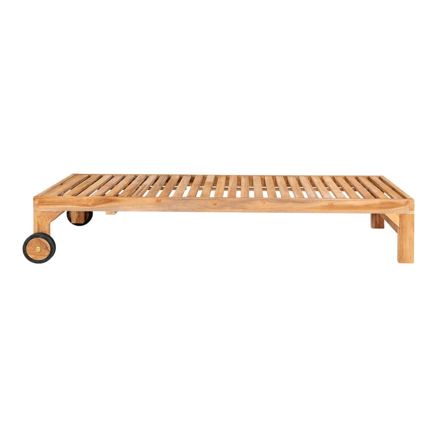 Andorra Natural Teak Wood Garden Sunlounger-6