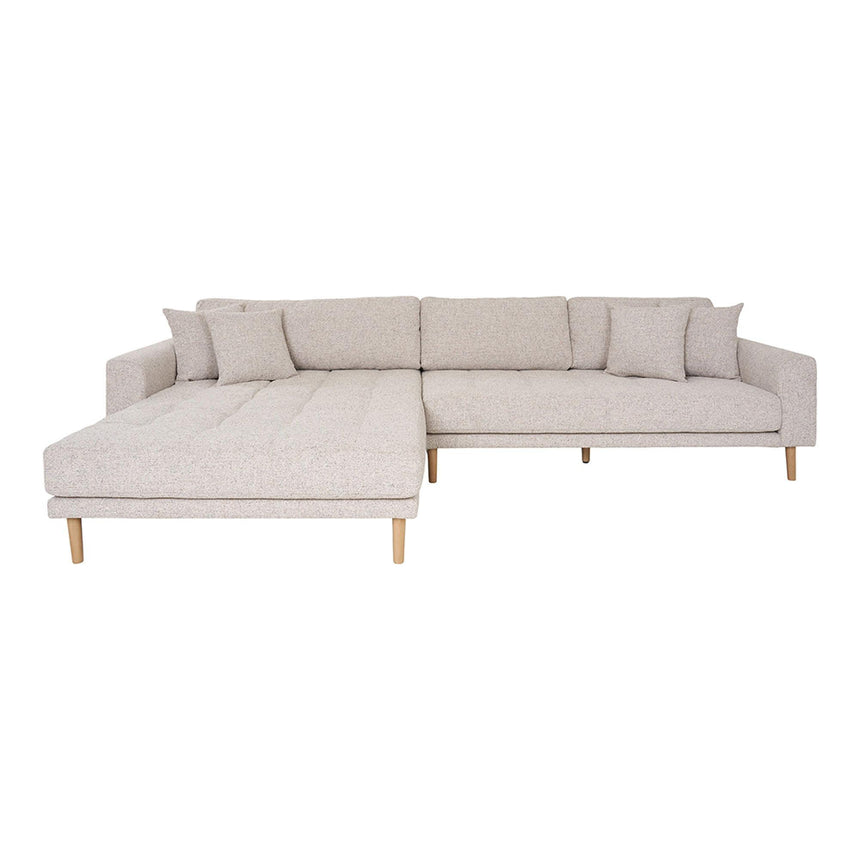 Lido Beige Fabric Lounge Sofa - LHF-3