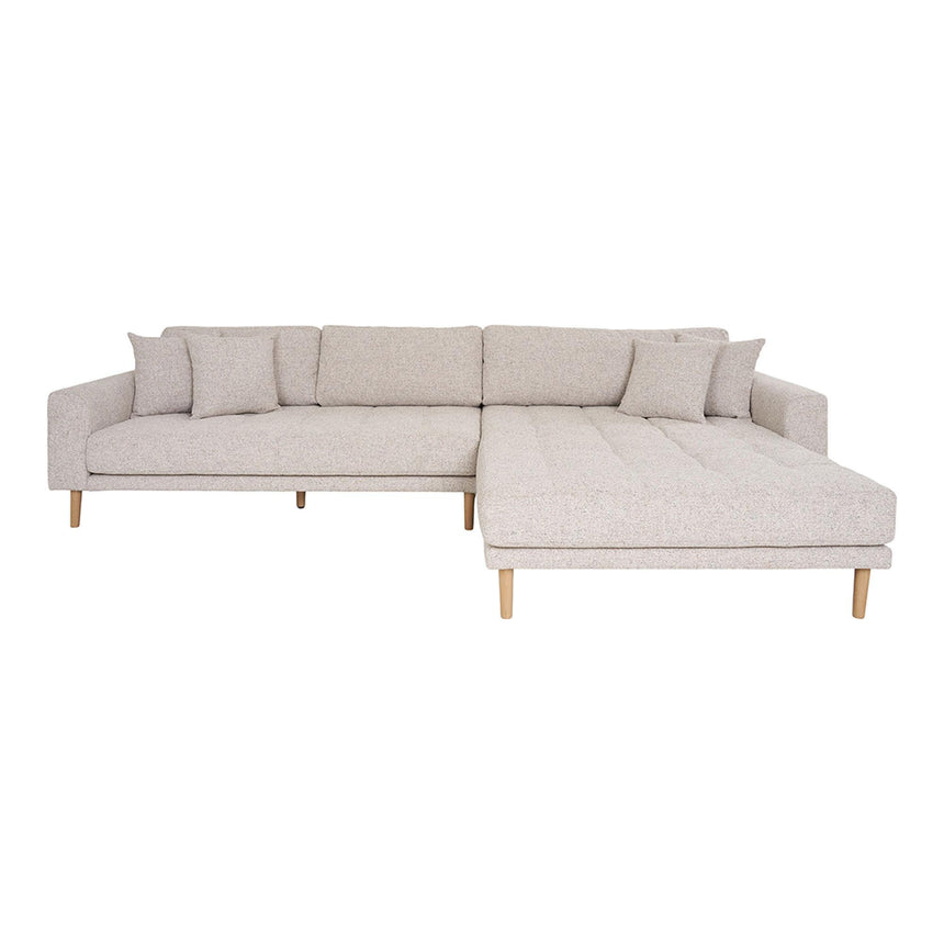Lido Beige Fabric Lounge Sofa - RHF-3