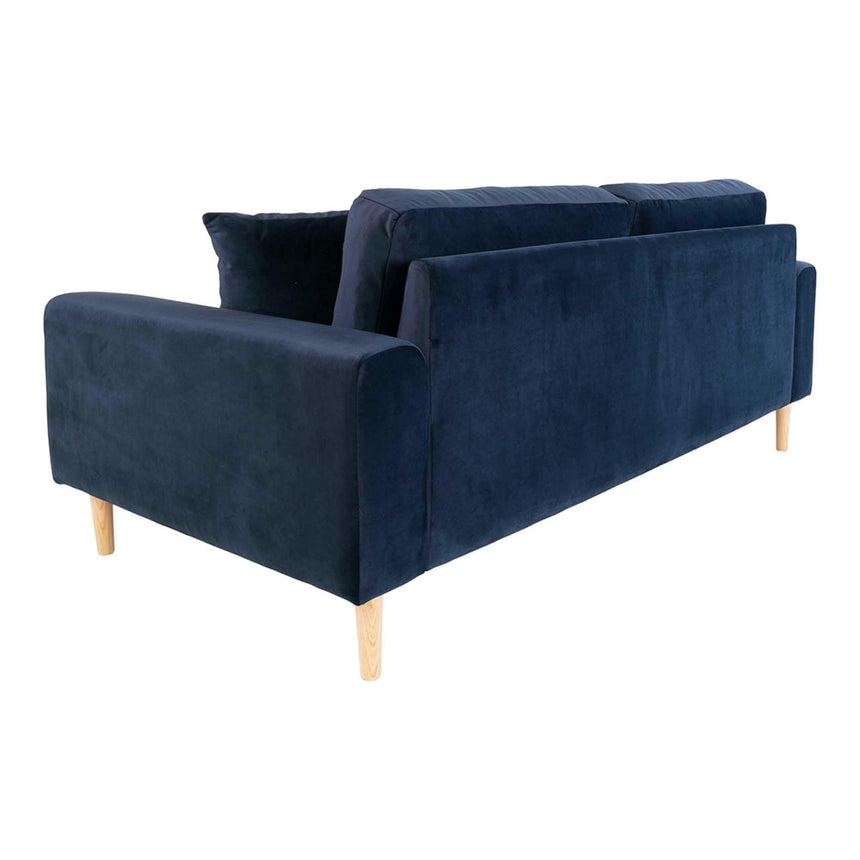 Lido Blue Velvet Fabric 2.5 Seater Sofa-4
