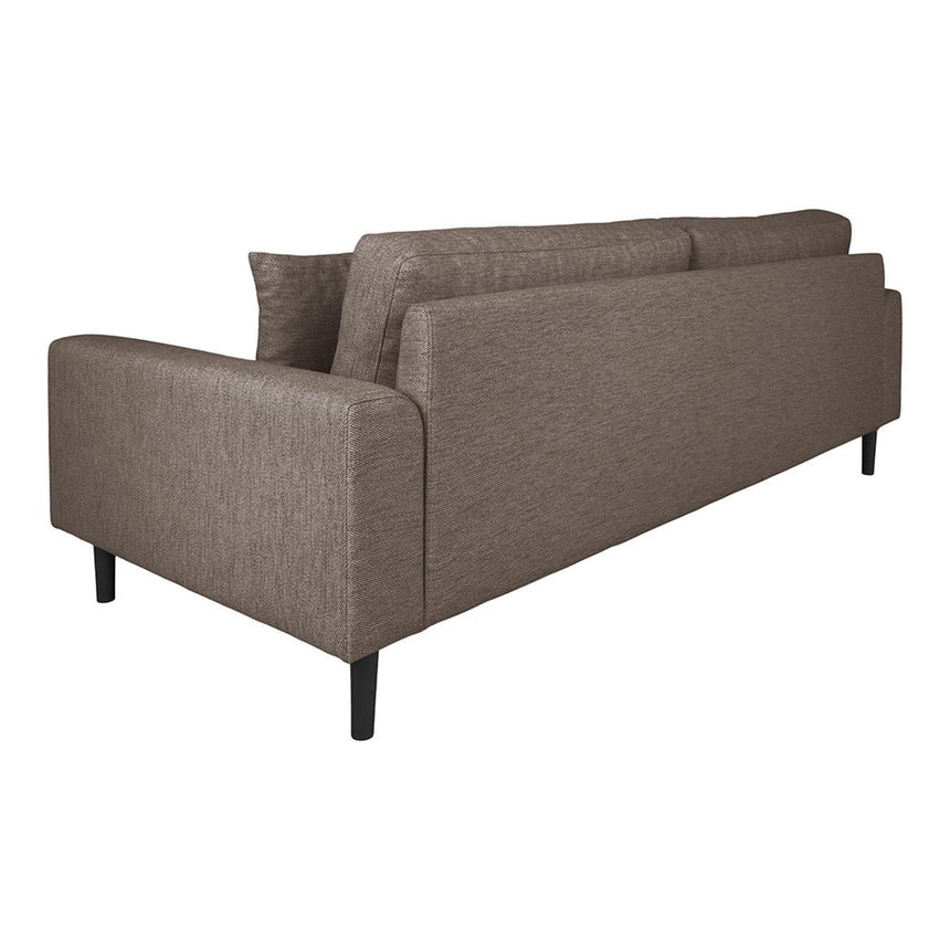 Lido Brown Fabric 3 Seater Sofa-4