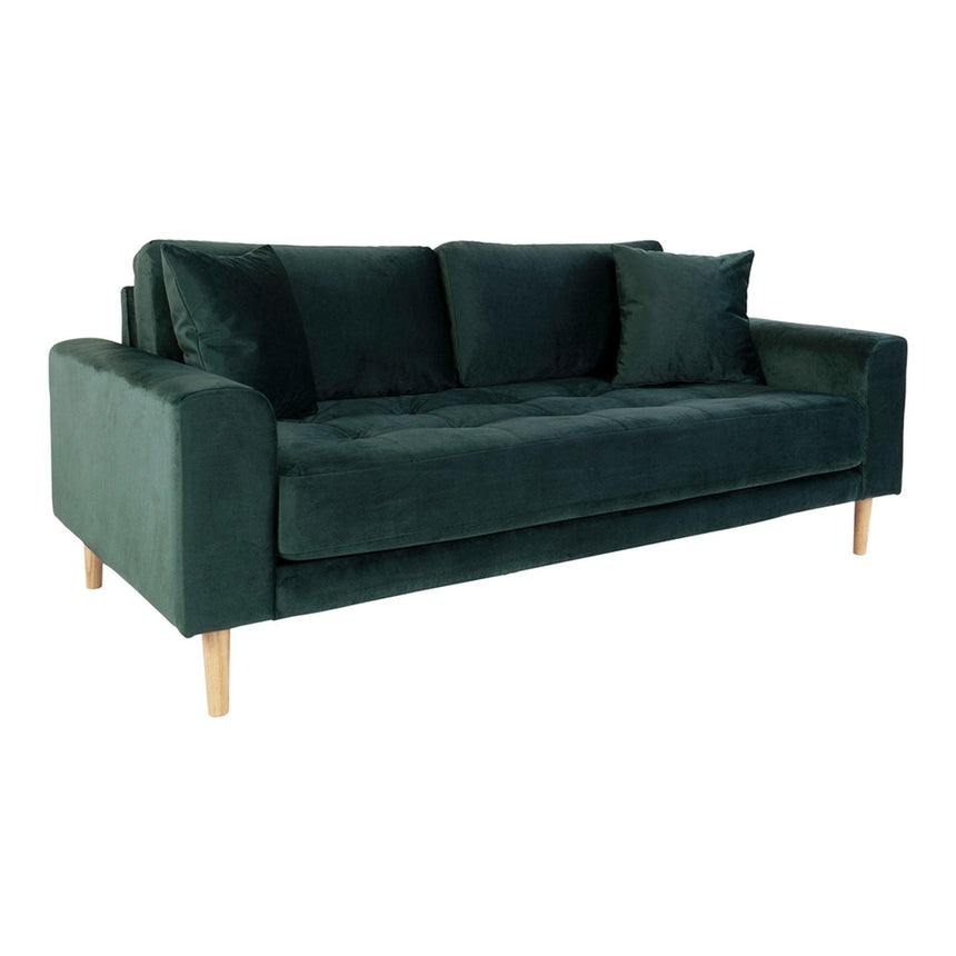 Lido Dark Green Fabric 2.5 Seater Sofa-2