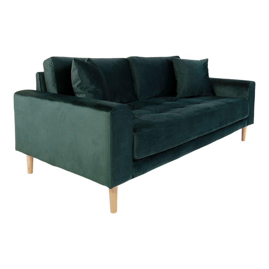Lido Dark Green Fabric 2.5 Seater Sofa-3