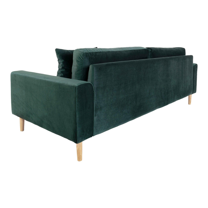 Lido Dark Green Fabric 3 Seater Sofa-4