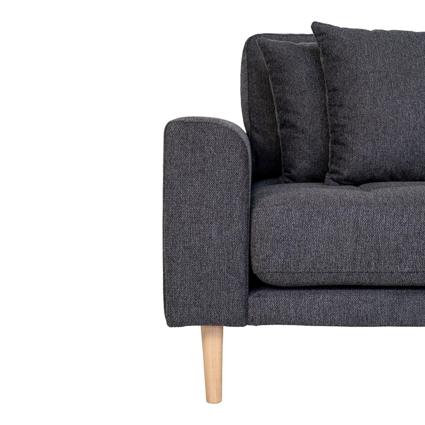 Lido Dark Grey Fabric Right Hand Facing Lounge Sofa with Natural Legs-3
