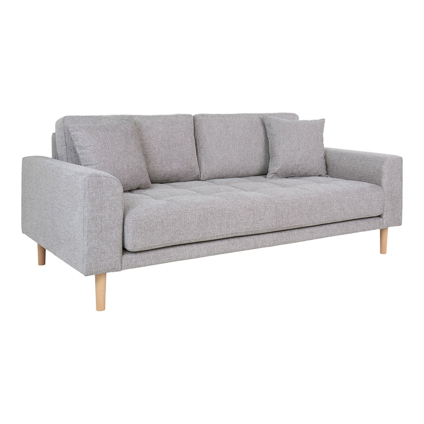 Lido Light Grey Fabric 2.5 Seater Sofa-2