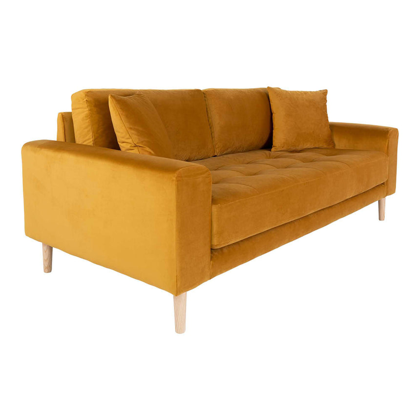 Lido Mustard Fabric 2.5 Seater Sofa-3