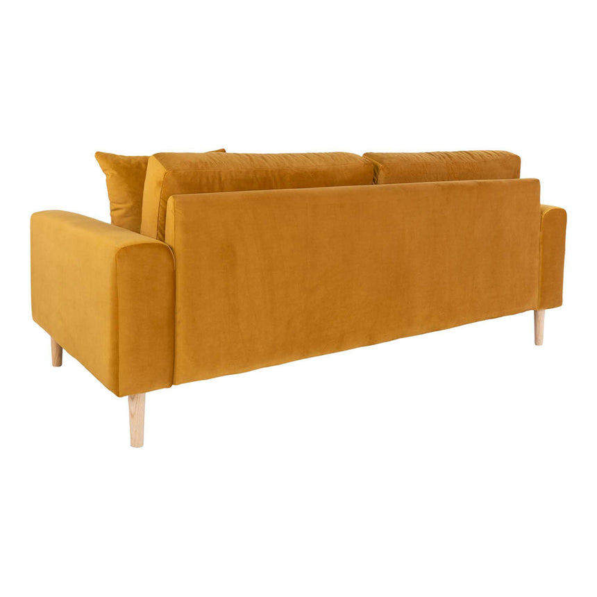 Lido Mustard Fabric 2.5 Seater Sofa-4