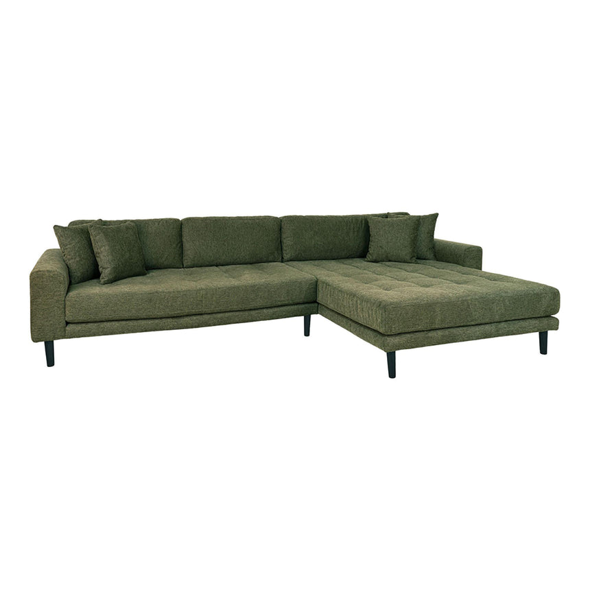 Lido Olive Green Fabric Fabric Right Hand Facing Lounge Sofa with Black Legs-3