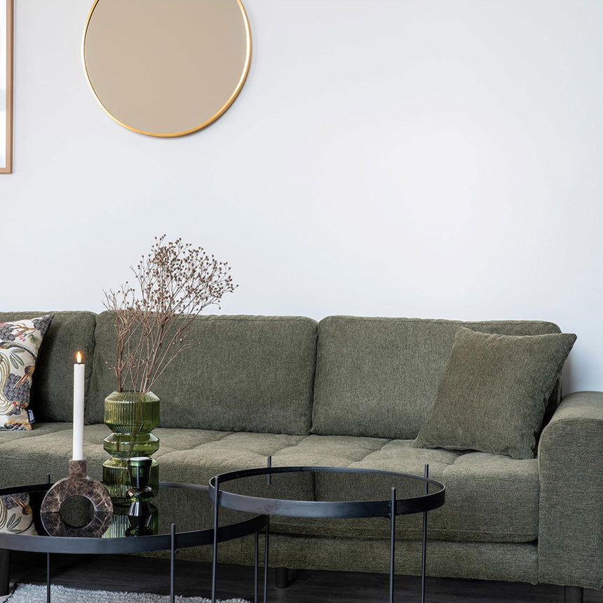 Lido Olive Green Fabric Left Hand Facing Lounge Sofa with Black Legs-6