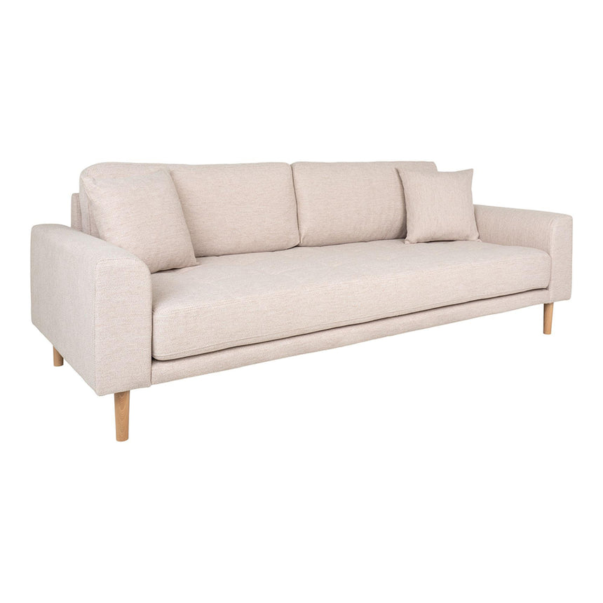 Lido Sand Fabric 3 Seater Sofa-2