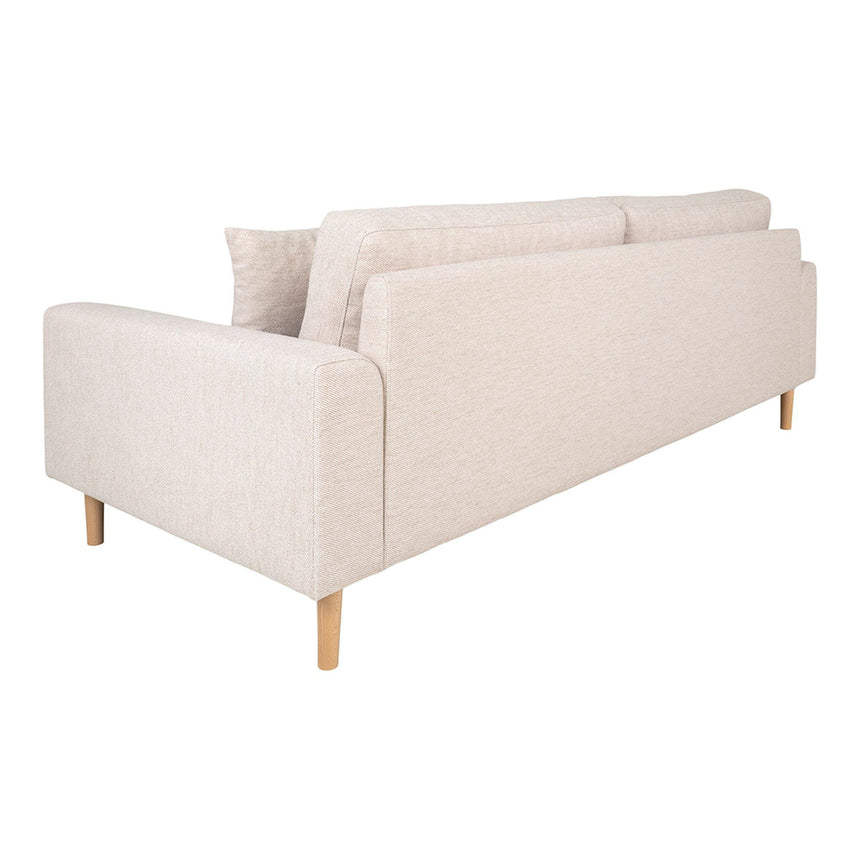 Lido Sand Fabric 3 Seater Sofa-4