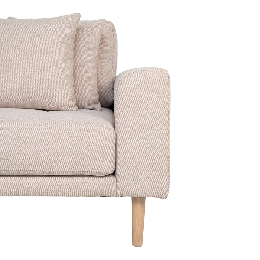 Lido Sand Fabric Left Hand Facing Lounge Sofa with Natural Legs-4