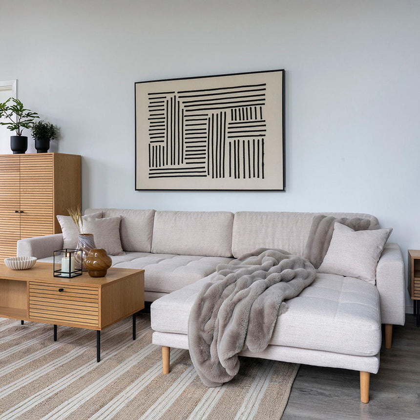 Lido Sand Fabric Right Hand Facing Lounge Sofa with Natural Legs-5