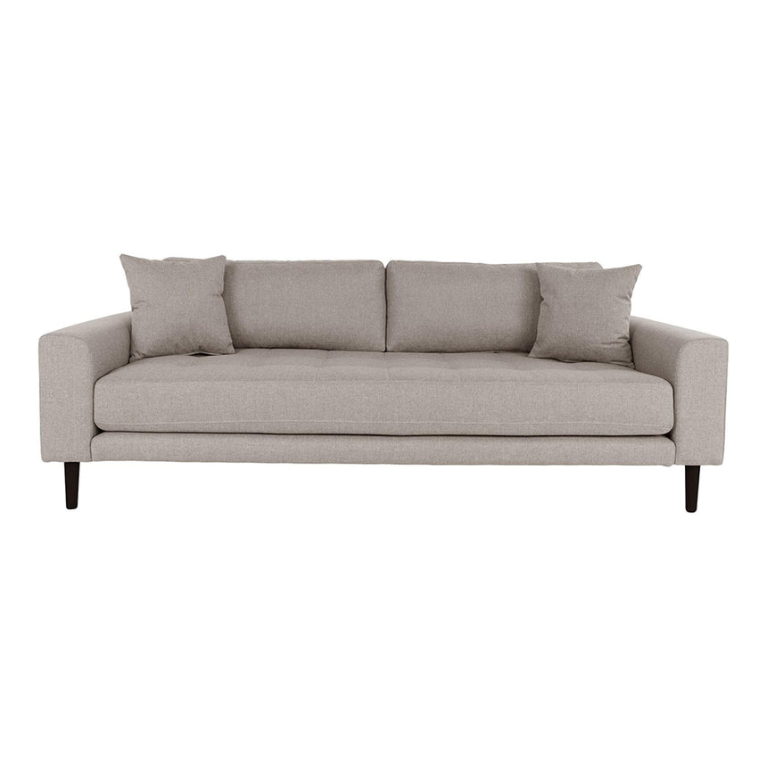 Lido Stone Fabric 3 Seater Sofa-2