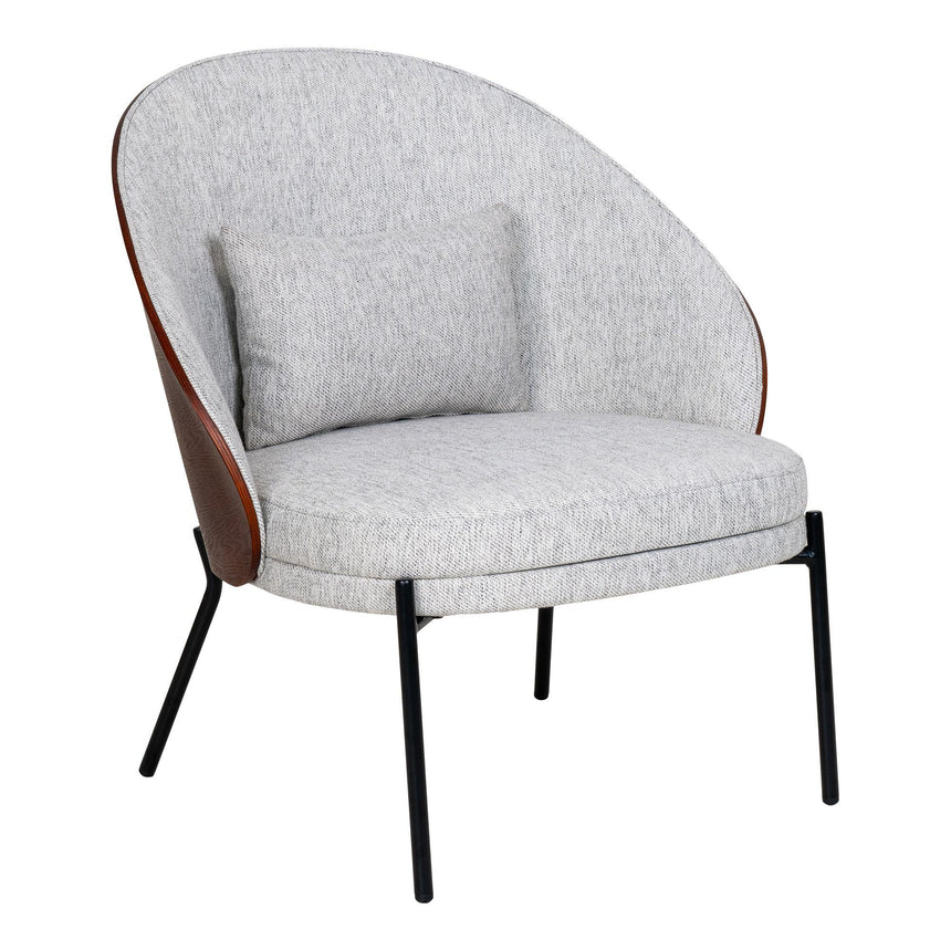 Canelas Light Grey Fabric Lounge Chair-5