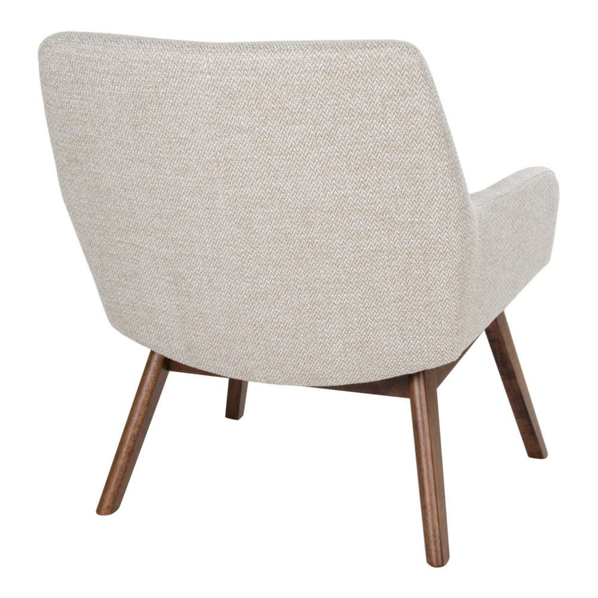 London Sand Fabric Lounge Chair with Walnut Legs-5
