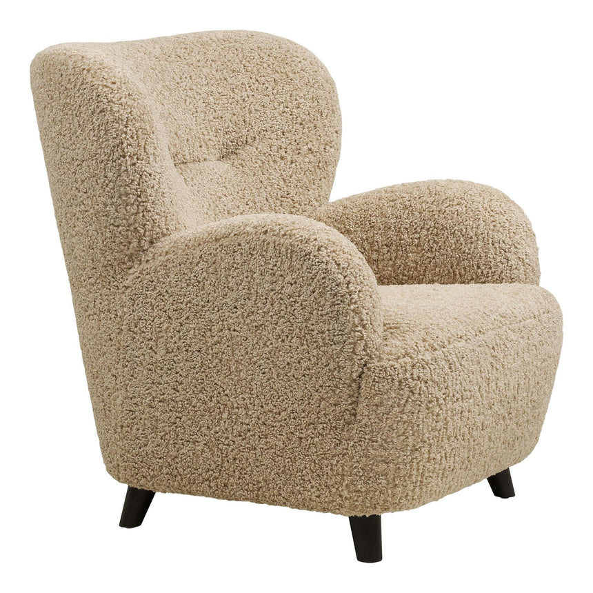 Lunaro Light Brown Fabric Lounge Chair-3
