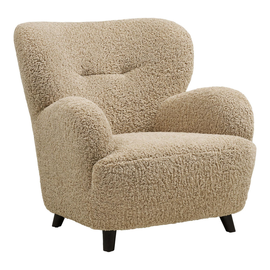 Lunaro Light Brown Fabric Lounge Chair-5