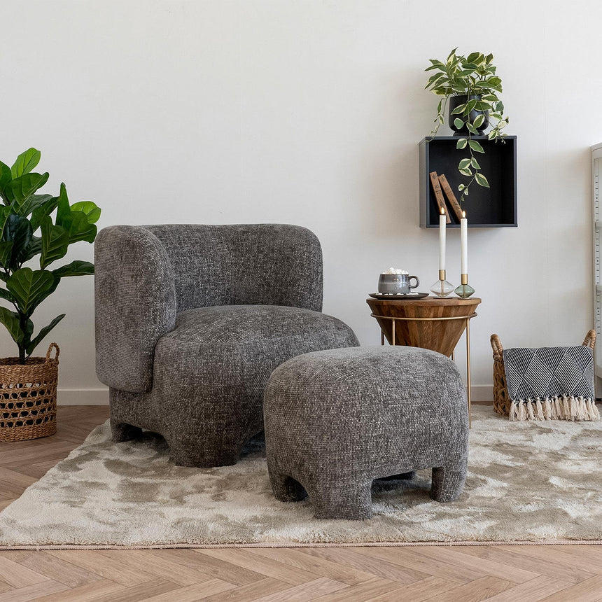 Nazare Beige Fabric Lounge Chair-2