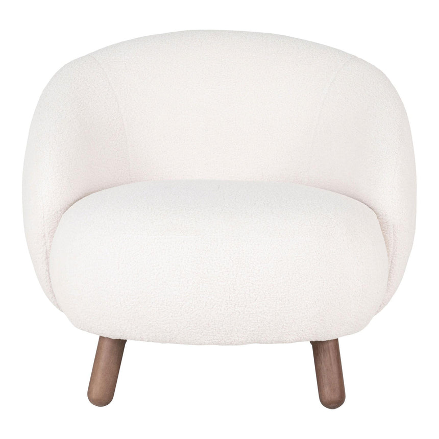 Savona White Fabric Lounge Chair-4